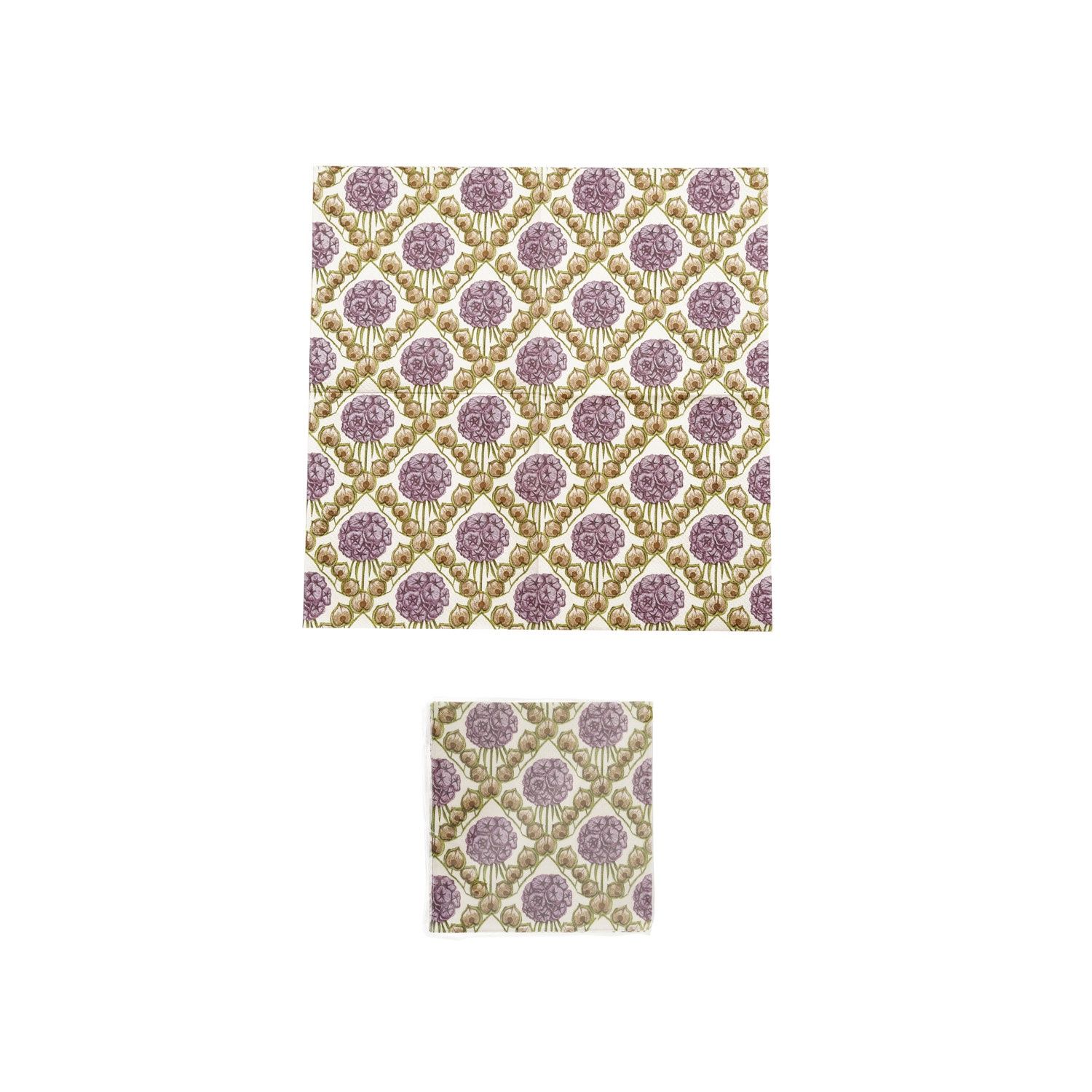 Botanical Pattern Cocktail Napkins 50 Pack