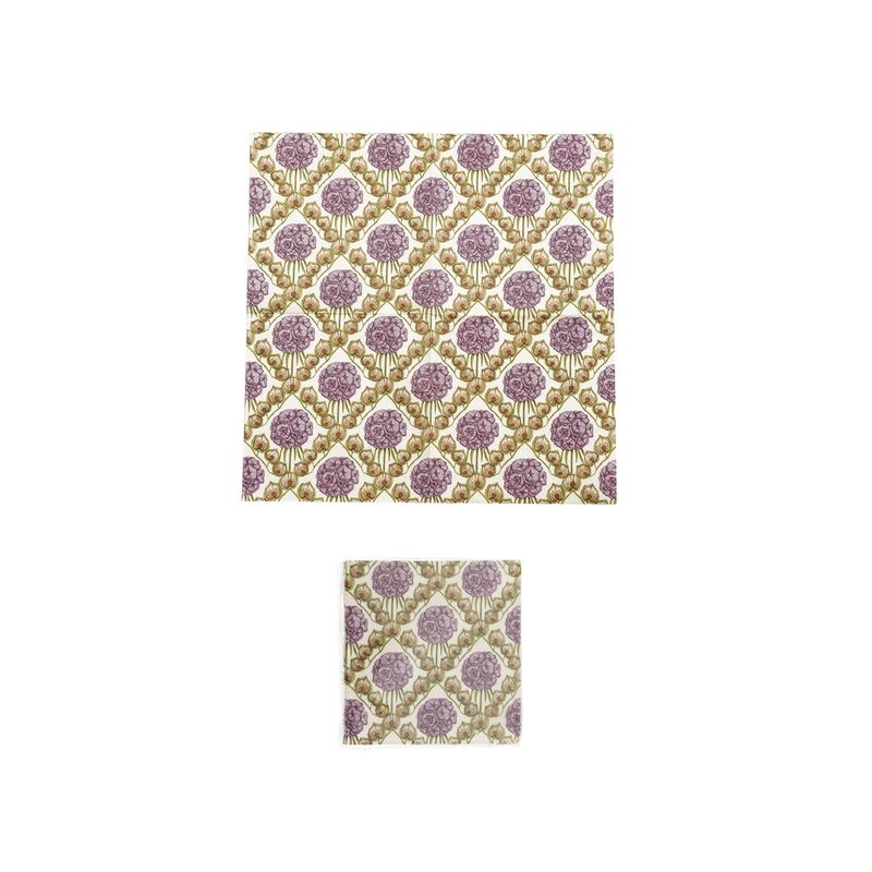 Botanical Pattern Cocktail Napkins 50 Pack