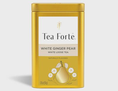White Ginger Pear Loose Leaf Tea Canister