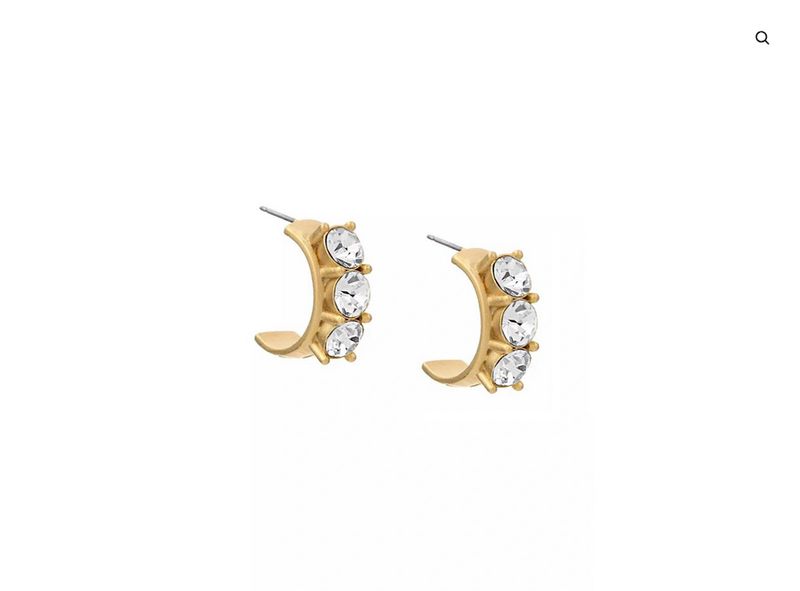 Swarovski Huggie Hoops