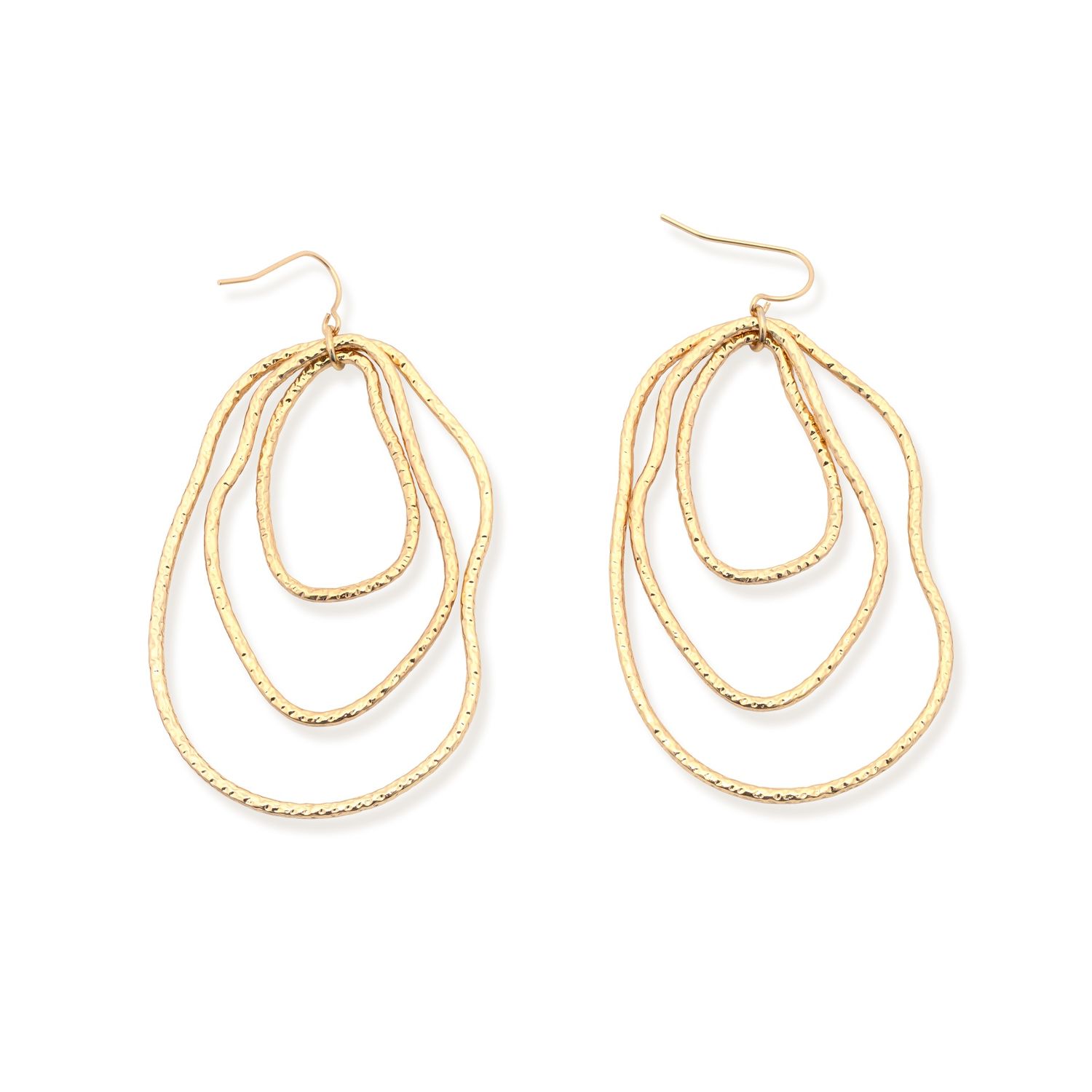 Paxton - Multi layered gold hoop 2.5"