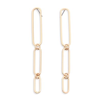 Scottie- Paperclip chain on stud post, 3"