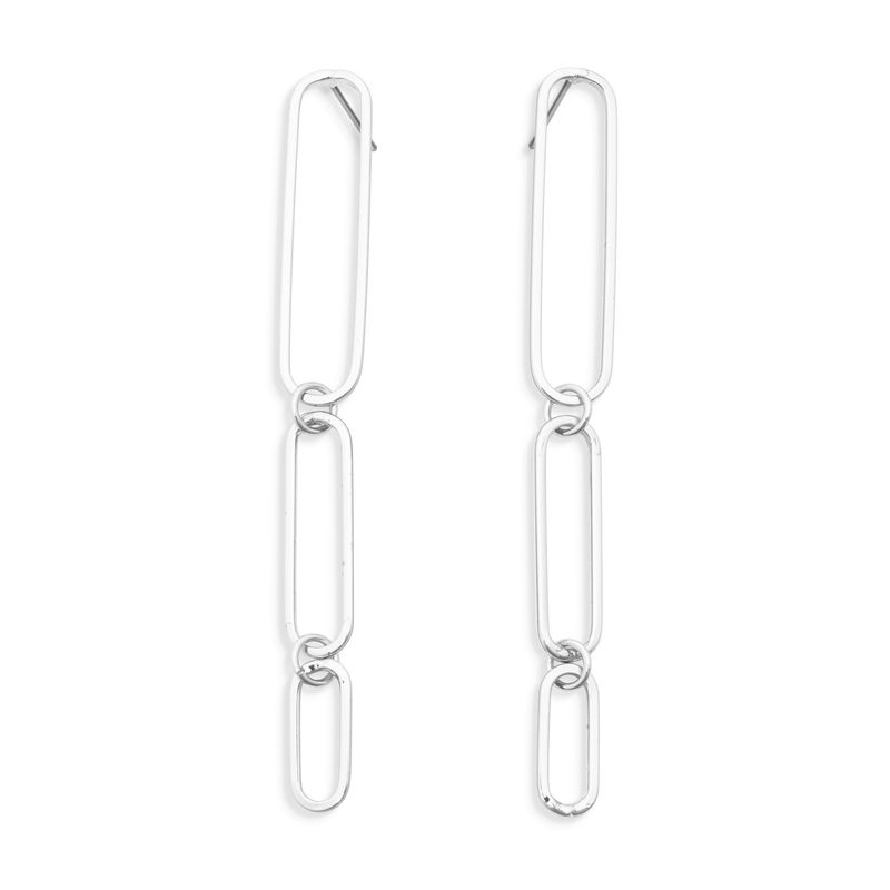 Scottie- Paperclip chain on stud post, 3"