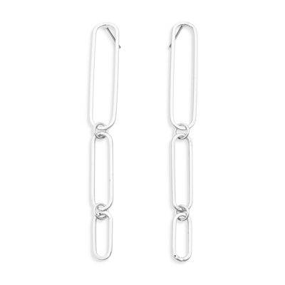 Scottie- Paperclip chain on stud post, 3"