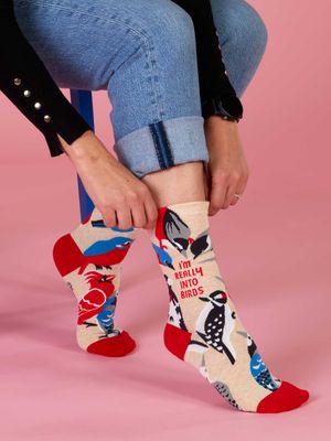 I'm Really Into Birds W-Crew Socks