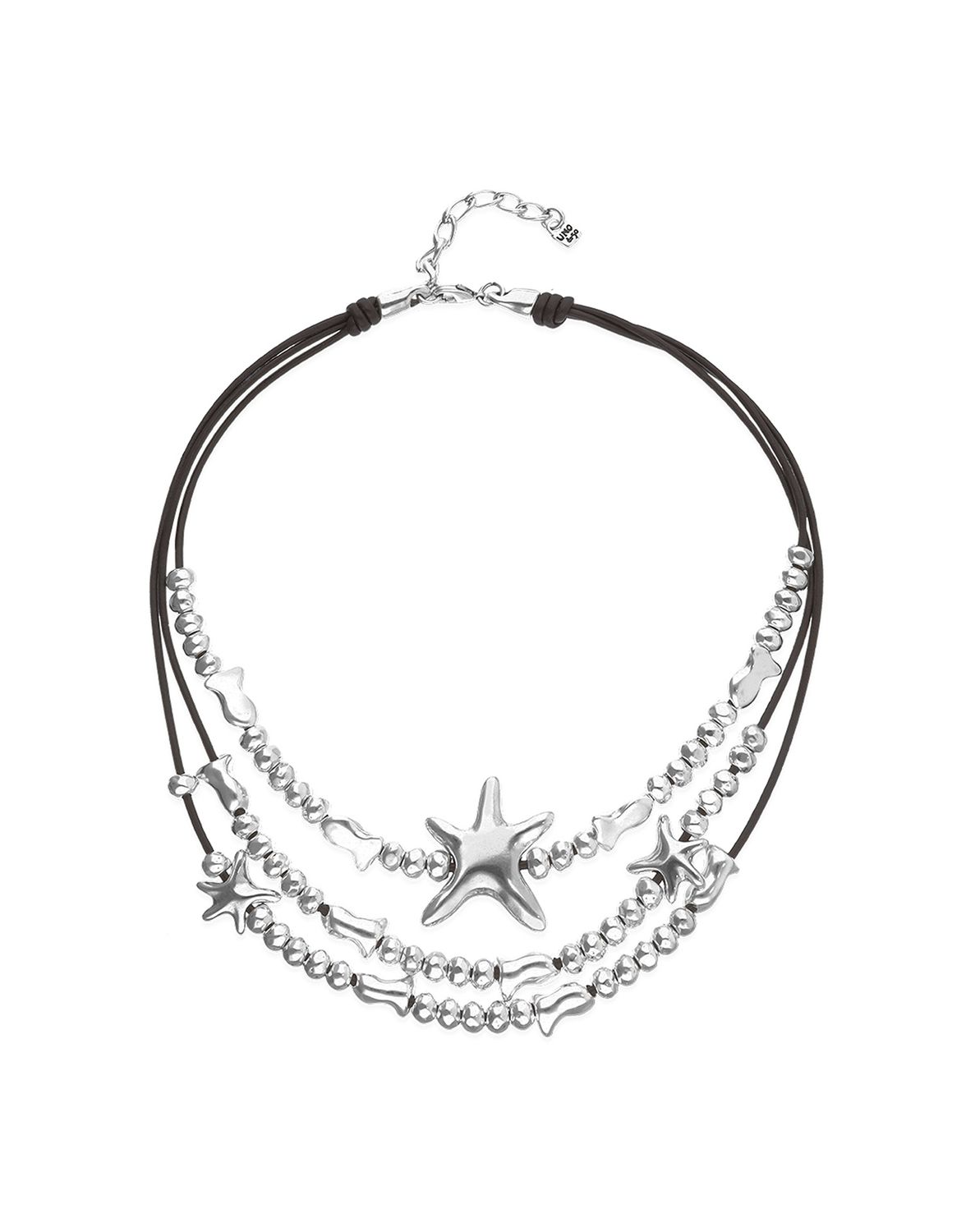 Uno De Fifty Orion Starfish Multi-Strand Leather Necklace
