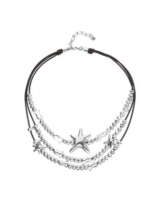 Uno De Fifty Orion Starfish Multi-Strand Leather Necklace