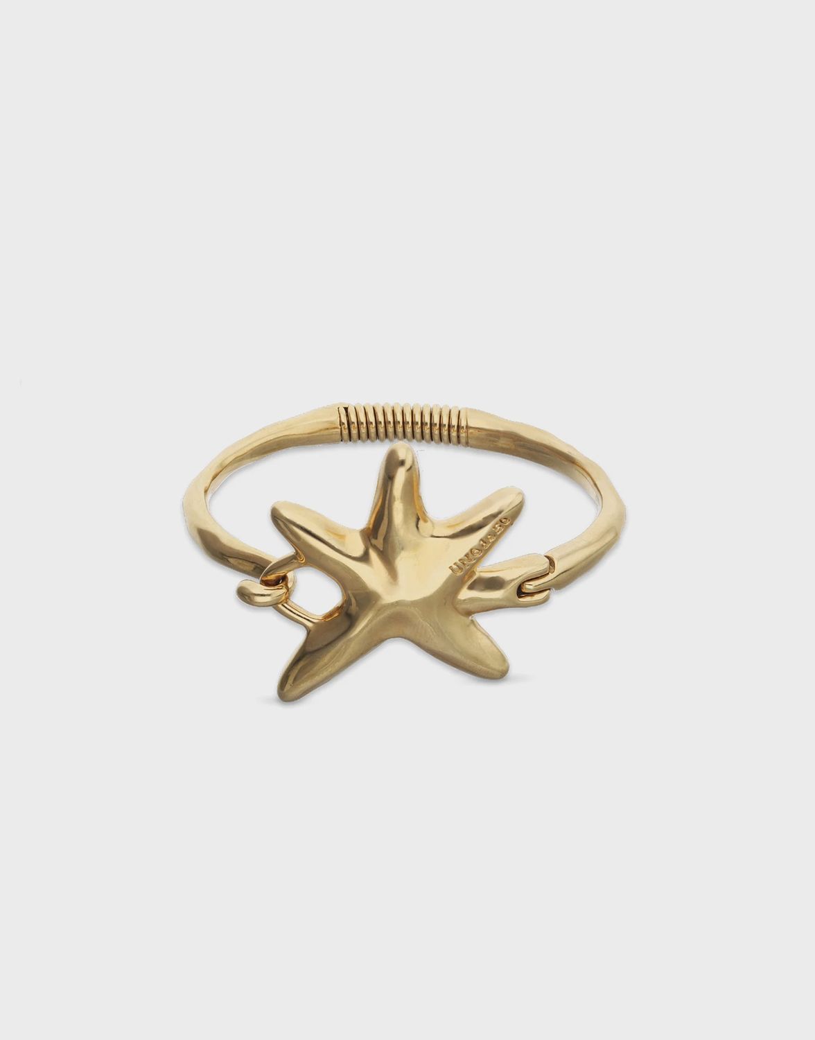 Uno De Fifty Stellaris Starfish Bangle Bracelet, Colour: Gold, Size: Medium