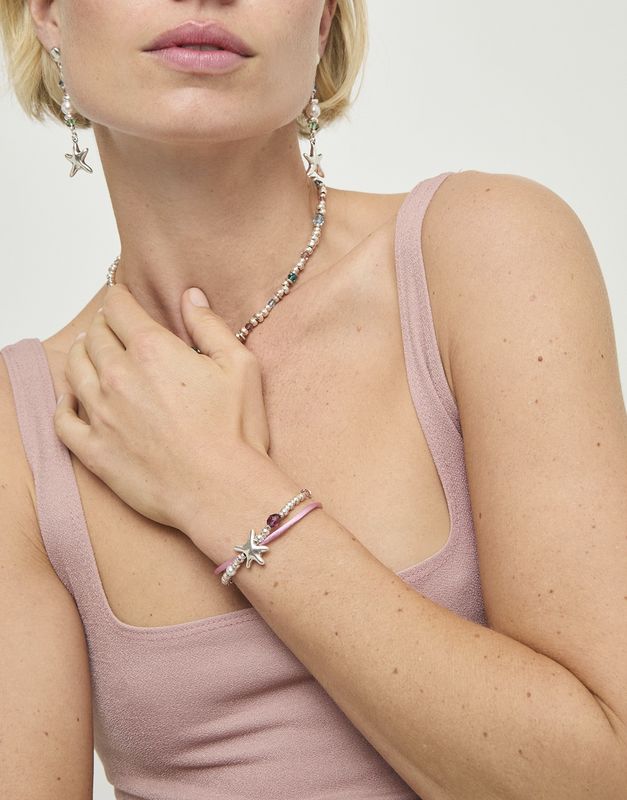 Uno De Fifty Silk Thread Starfish Bracelet