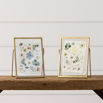 Gold Frames - Pressed Flower Print
