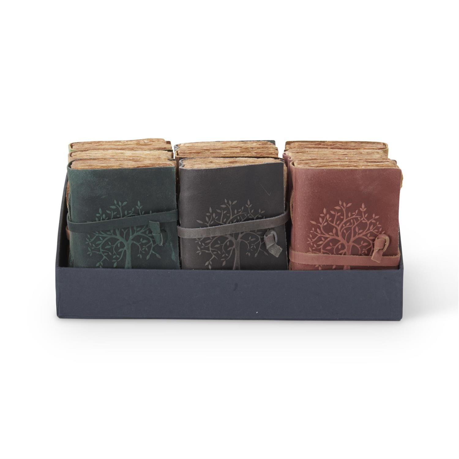 K&amp;K Interiors 6 Inch Leather Tree Embossed Handcrafted Journals