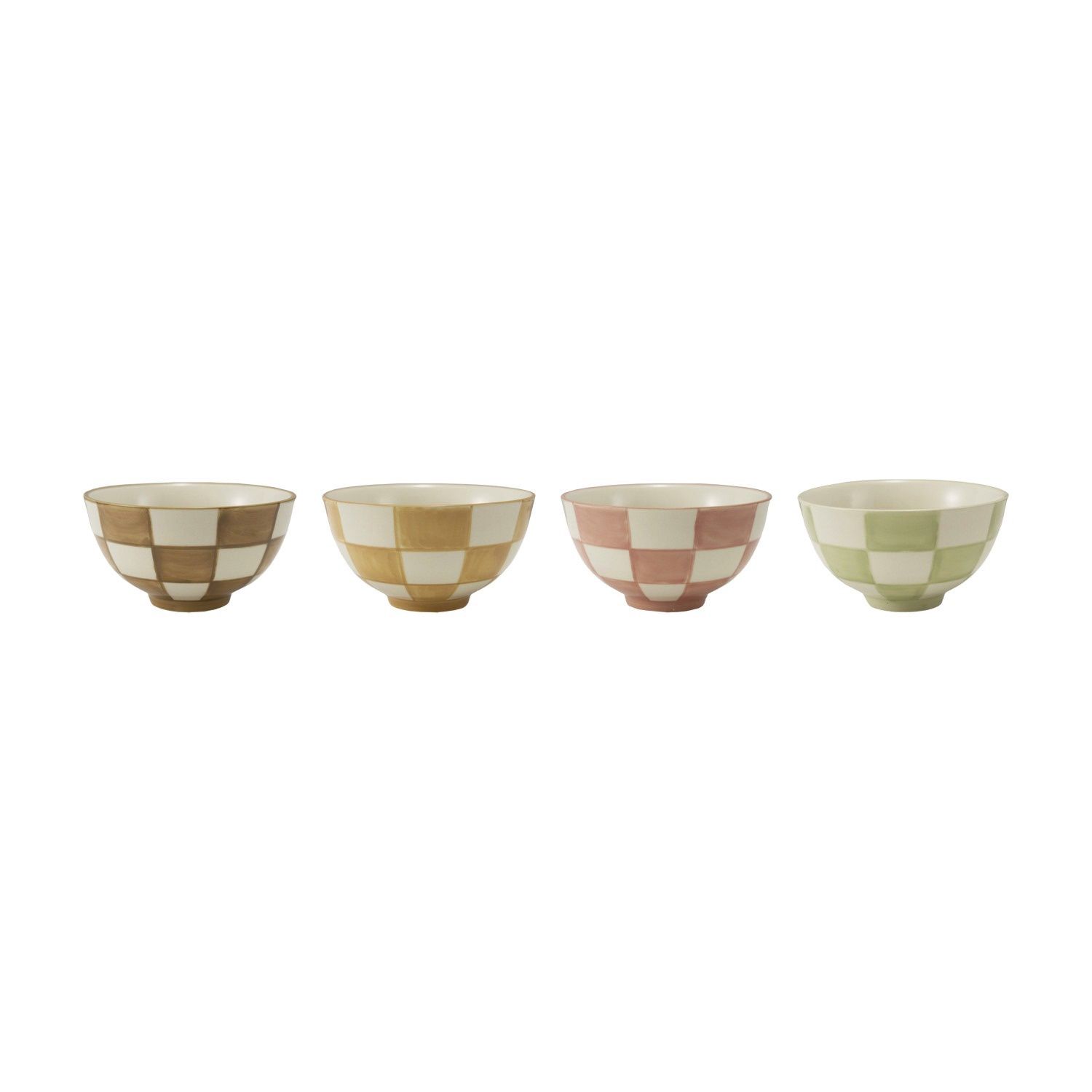 Checkered Stoneware Bowl
