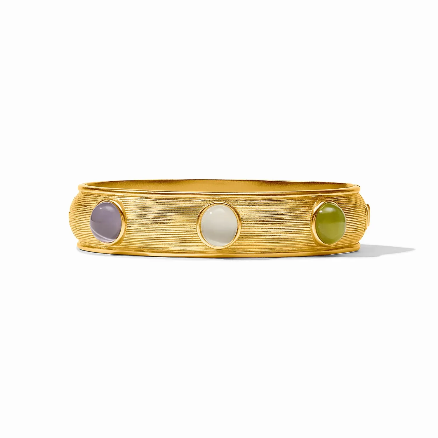 Julie Vos Cobblestone Stone Hinge Bangle, Colour: Multi-Stone Cat's Eye