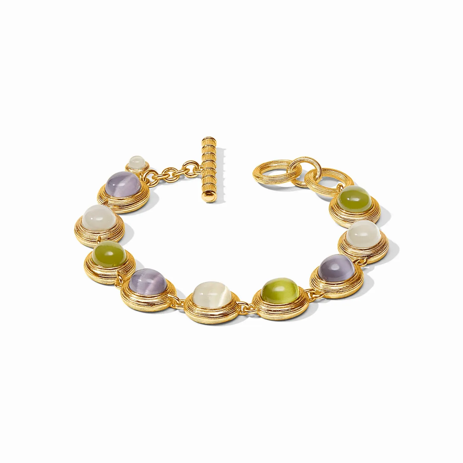 Julie Vos Cobblestone Tennis Bracelet, Colour: Multi-Stone Cat's Eye