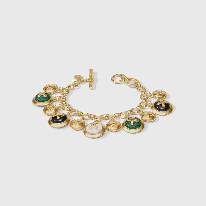 Julie Vos Essex Charm Bracelet 24K Gold with Mother of Pearl