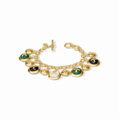 Julie Vos Essex Charm Bracelet 24K Gold with Mother of Pearl