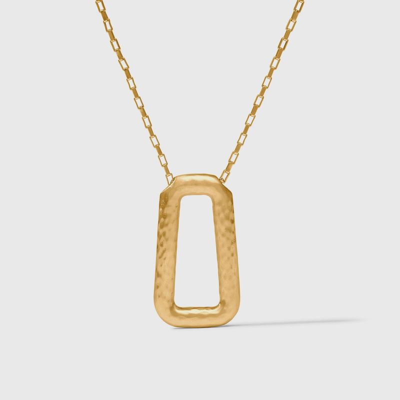 Julie Vos Sahara 24K Gold Plate Pendant Necklace Adjustable 16.5-17.5 in