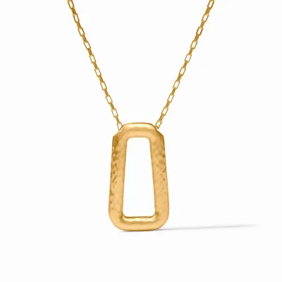 Julie Vos Sahara 24K Gold Plate Pendant Necklace Adjustable 16.5-17.5 in