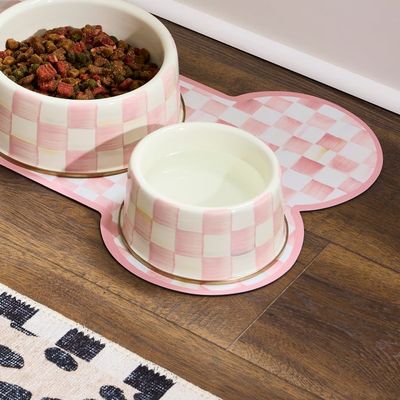 Rosy Check Medium Pet Dish