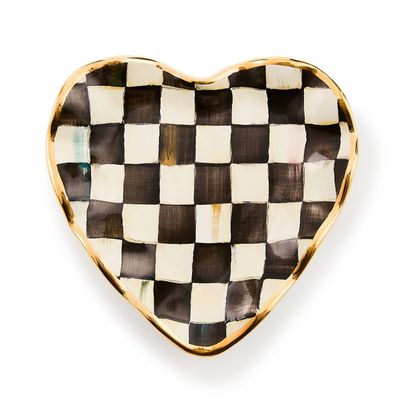 Courtly Check Fluted Heart Plate