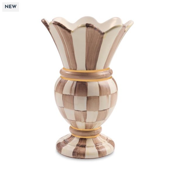 Mocha Check Small Great Vase