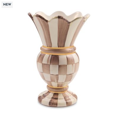 Mocha Check Small Great Vase