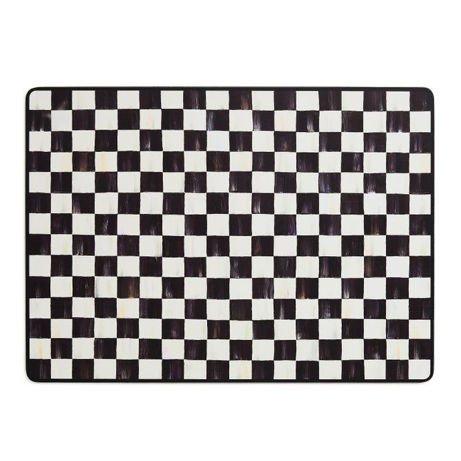 Courtly Checked Cork Back Placemats, Set of 4