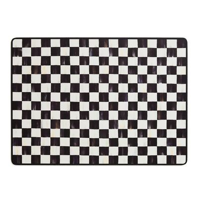 Courtly Checked Cork Back Placemats, Set of 4