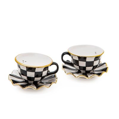 Courtly Teacup Salt &amp; Pepper Set