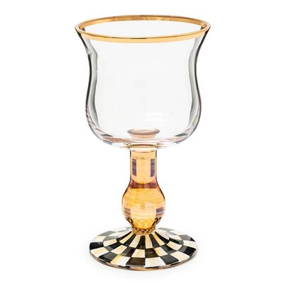 Courtly Check Wine Glass