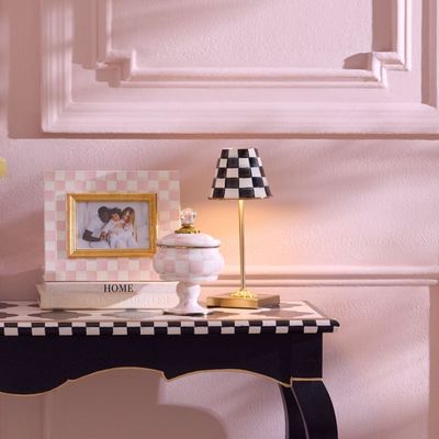 Courtly Check LED Rechargeable Cafe Table Lamp