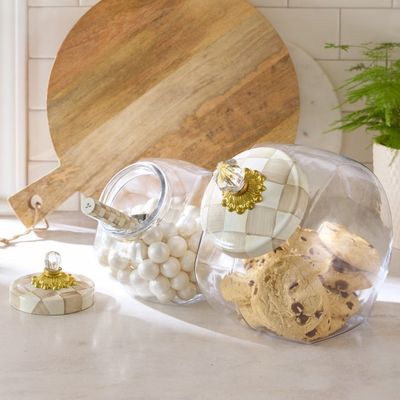 Sweets Jar with Mocha Check Lid