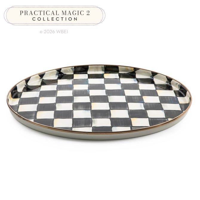 Courtly Check Round Tray