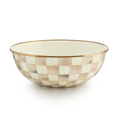 Mocha Check Extra Large Everyday Bowl