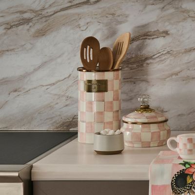 Rosy Check Utensil Holder
