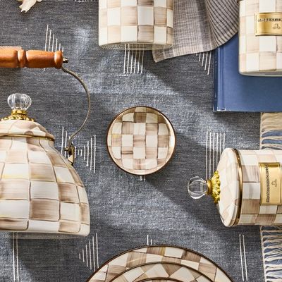 Mocha Check Relish Dish