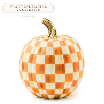 Orange Check Small Pumpkin