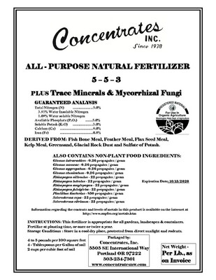 5-5-3 fertilizer- Organic Concentrates