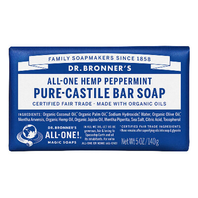 Dr Bronner's Castile Bar Soap, Peppermint
