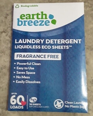 EarthBreeze Liquidless Laundry Sheets - Fragrance Free
