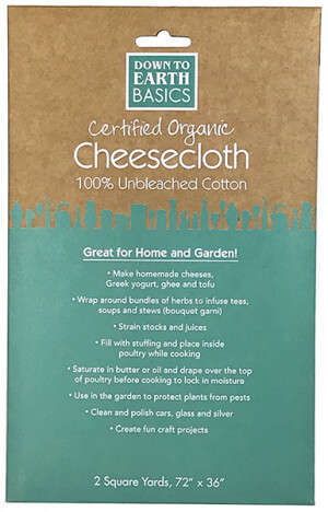 Cheesecloth 2 sq yd - Organic Unbleached