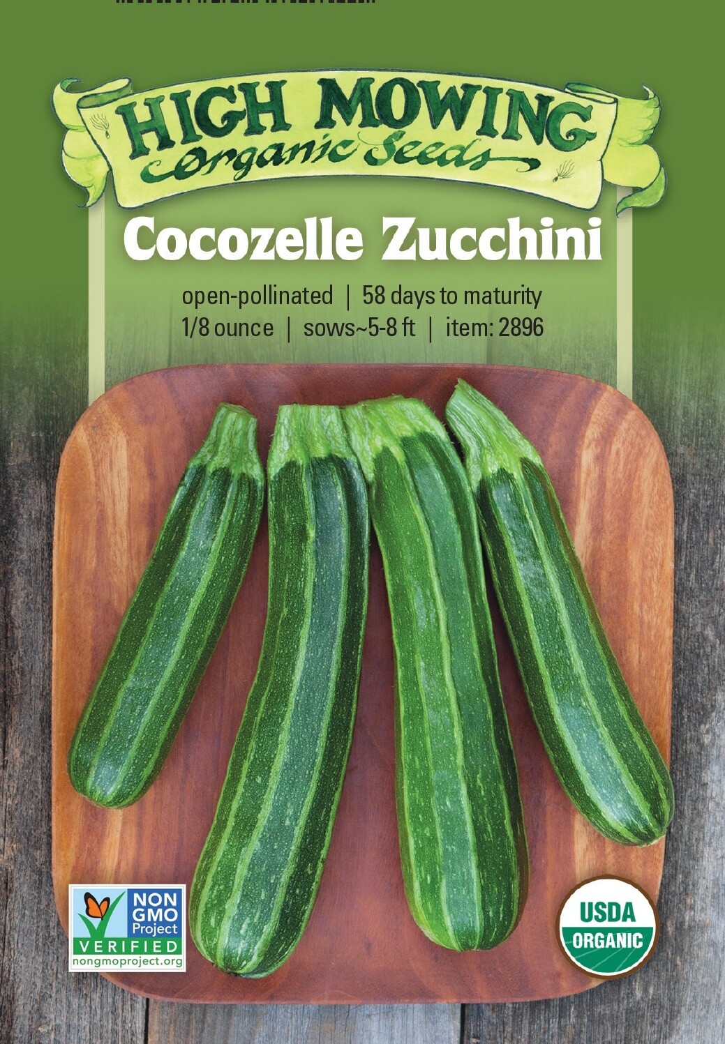Cocozelle Zucchini Seed - Organic