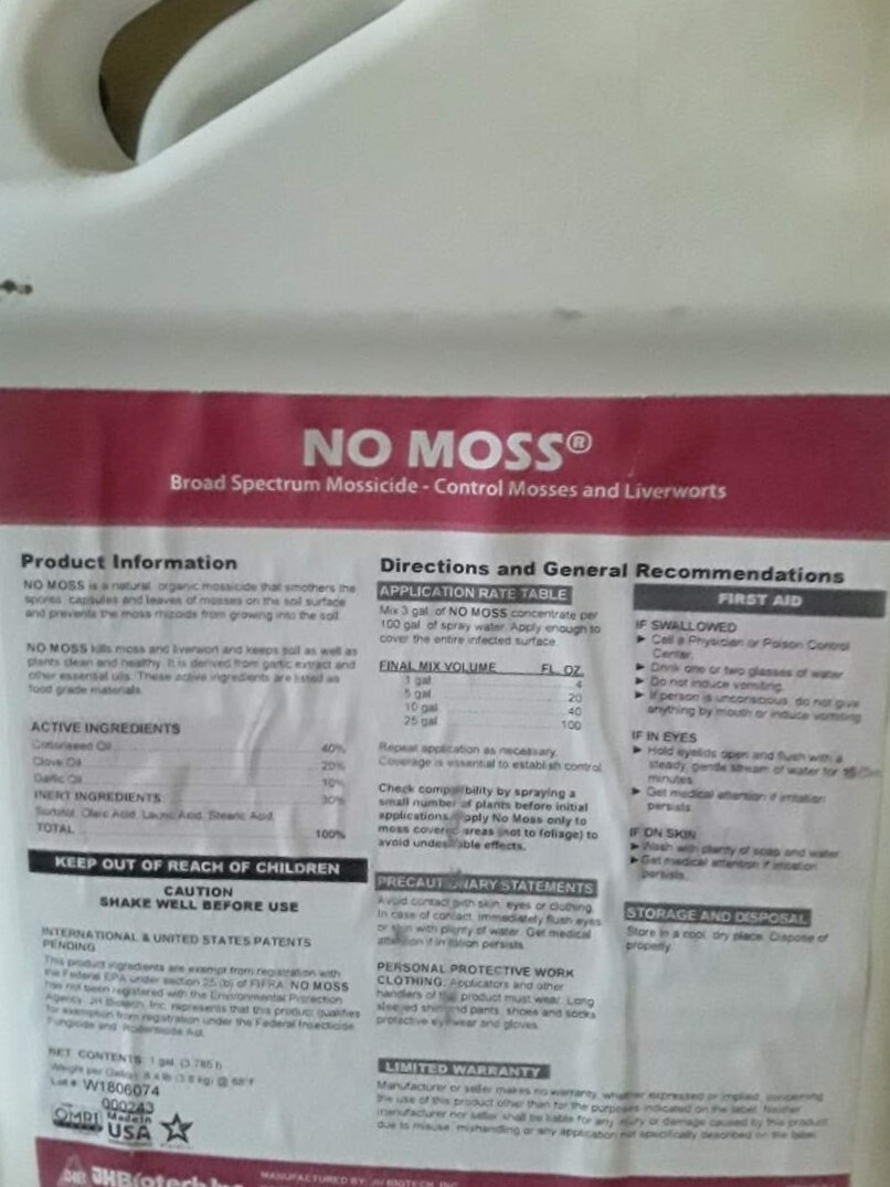 No Moss - Organic Liquid by the LB