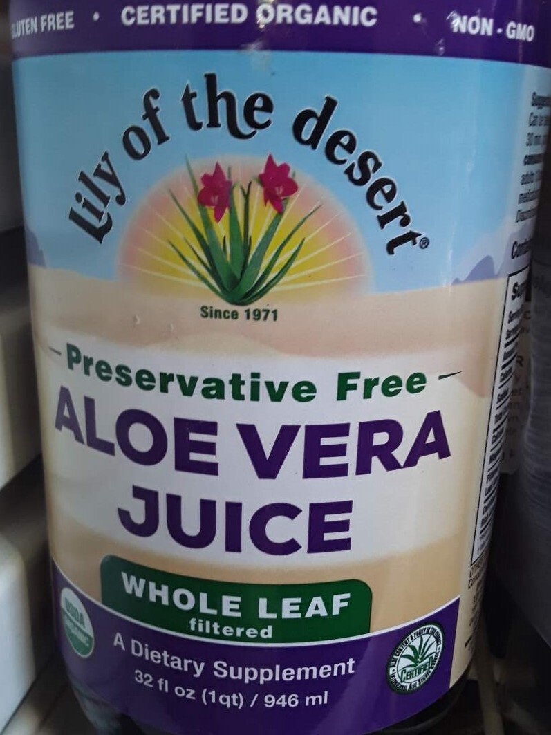 aloe juice, 32 oz, no preservatives