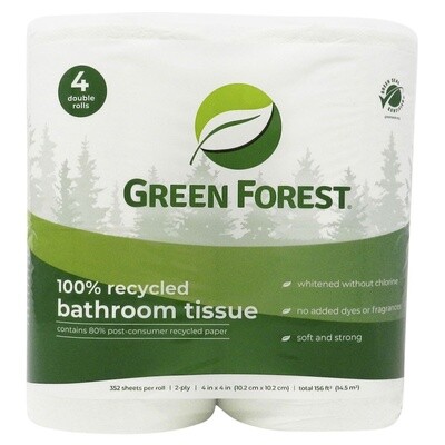 100% recycled bathroom tissue