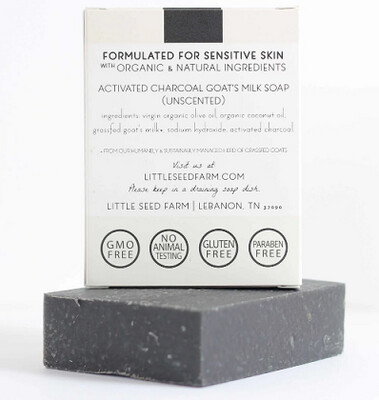 activated charcoal goat milk soap - organic