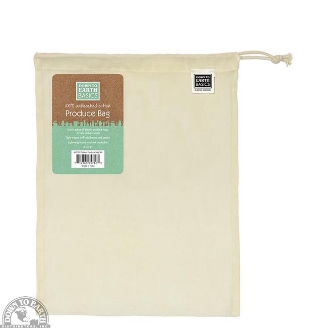 100% Organic Unbleached Cotton Produce Bag 9"x 12"