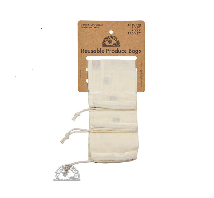 Cotton Produce Bag set of 3 sizes