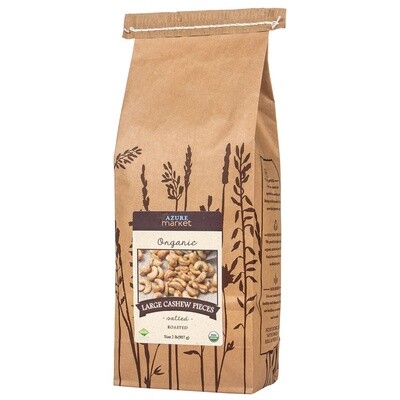 Large Cashew Pieces- Organic - Raw 2 lb