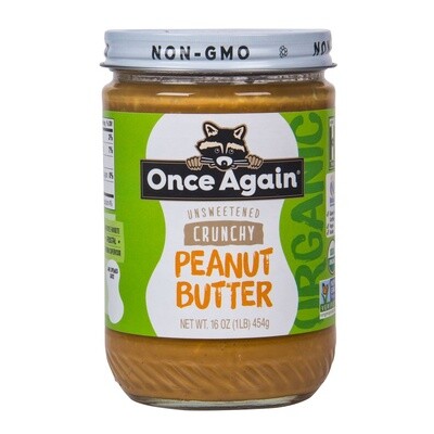 Peanut Butter Unsweetened Crunchy - Organic